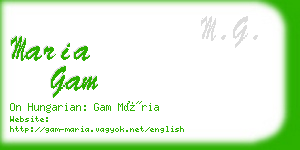 maria gam business card